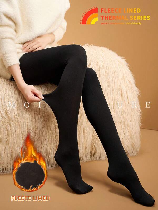 1- Pair Pack Women's Thermal Lined Leggings, Thickened Thermal Bottoms For Autumn And Winter