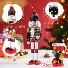 30cm handgefertigter Nussknacker Wachmann mit Dudelsack Weihnachtsdekoration für Wohnzimmer
