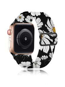 Soft & Breathable Stretchy Nylon Solo Loop Band - Compatible With Apple Watch 38mm 40mm 41mm 42mm 44mm 45mm 49mm, Elastic Braided Wristband Compatible With IWatch Series 9 8 7 6 5 4 3 2 1 Ultra SE Women, Adjustable Design For Comfortable Wearing