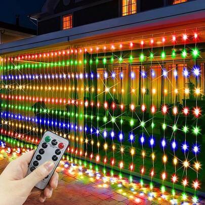 USB-Powered LED Curtain Lights With 8 Modes - Perfect For Christmas, Halloween, Weddings& Home Decor, Includes Remote Control