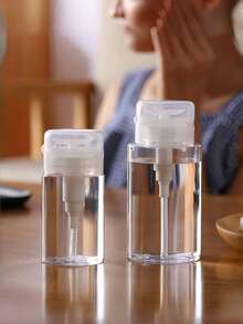 1 buc. Sticlă goală cu pompă din plastic, dozator de lichid cu pompă, sticlă goală pentru dizolvant de ojă, dizolvant de machiaj, dozator de sticlă cu pompă cu capac rabatabil, sticlă de depozitare pentru călătorie (120 ml - 200 ml) Crăciun pentru cadouri de sărbători