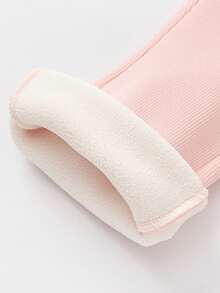 Balabala BalaOne Baby Fleece-Lined Flared Pants 2025 Winter, Warm Leggings For Girls - White Red - View 8