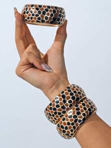 1 chiếc vòng tay acrylic bất đối xứng phong cách punk retro phóng khoáng, vòng tay hạt cườm dày nhiều màu tối giản, phù hợp cho phụ nữ đi làm hàng ngày, tụ họp bạn bè, kỳ nghỉ lãng mạn, chụp ảnh đường phố, phụ kiện trình diễn thời trang (Chất liệu và màu sắc của vòng tay có thể khác nhau tùy thuộc vào sản phẩm thực tế) - Giọt dầu nhiều màu 3 - Xem 13