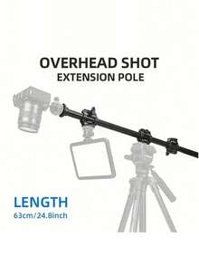 Aluminum Alloy Tripod Extension Cantilever - 1.4fl Vertical Shooting Support Stand With Screw Hole & Adjustable Clamps For Precision Control, Ideal For Aerial Photography & Filming