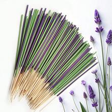 Set mixto de varitas de incienso de lavanda y hierba limón, que ofrece una fragancia única, ideal para mujeres, adecuado para estudio de yoga, sala de té, SPA, regalos navideños y de Halloween