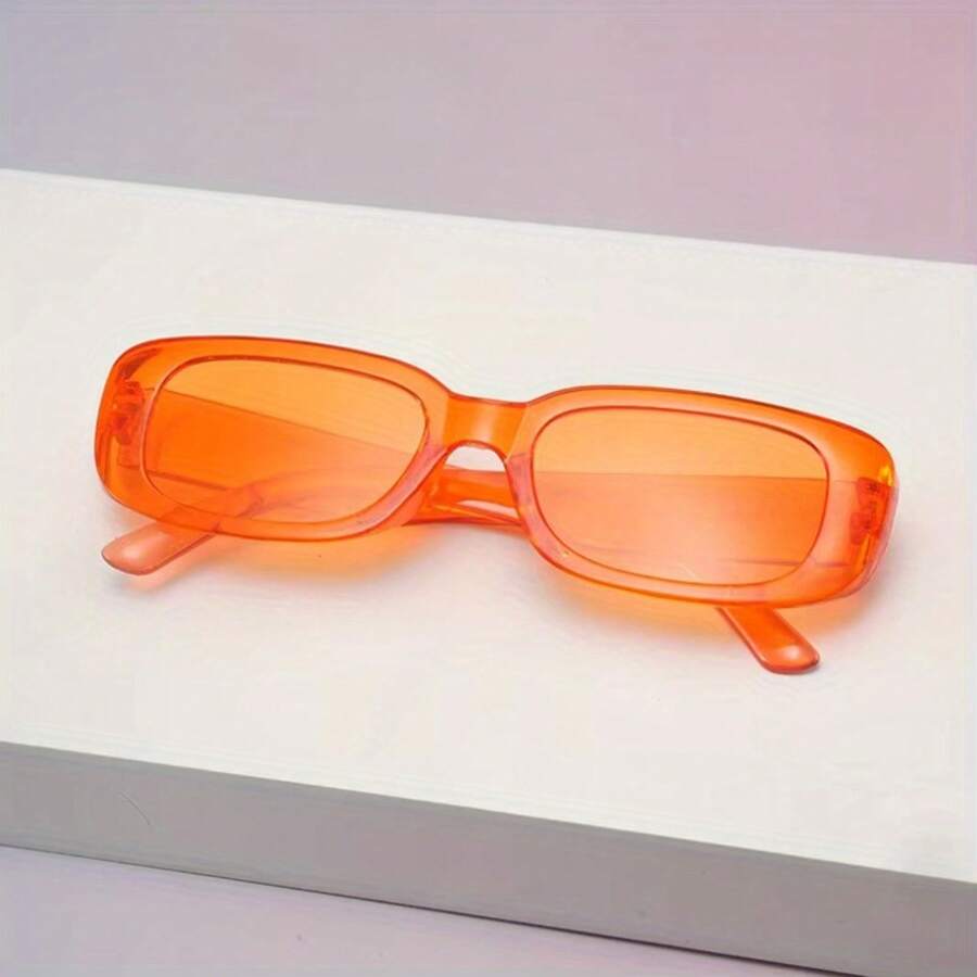 Wholesale New Fashion Candy Color Small Frame Glasses Men And Women Retro Fashion Glasses - 橘色 - 查看 1