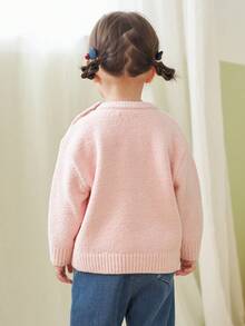 Balabala BalaOne Baby Sweater 2025 Winter, Knit Pullover Base Layer - Red Hue - View 3