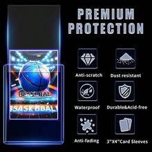 YC 400 Card Sleeves Top Loads For Cards3"X4"Baseball Card Protectors Toploaders Hard Plastic For Trading Game Sports Football Cards 200 Hard Protectors + 200 Soft Sleeves Fashion - 藍色 - 查看 4