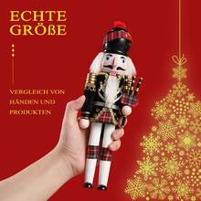 30cm handgefertigter Nussknacker Wachmann mit Dudelsack Weihnachtsdekoration für Wohnzimmer