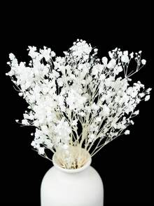 25/50/100/200/300pcs Multi-Color Mini Dried Babys Breath Bouquet - Bohemian Style In Pink, Red, Purple, Yellow, White, Turquoise - Durable Wedding Centerpiece Decor, Home Decoration, Valentine's Day, Christmas, Birthday - Maintenance-Free, Long-Lasting Vibrant Tabletop Decor, Handwoven Floral Bouquet, Seasonal Decoration, Event Planning Essential - Bleached Baby's Breath - View 5