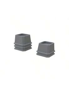 Bed Risers 1 Inch Set Of 6, Heavy Duty Bed Elevators Lifts Up 2, 000 Lbs Furniture Risers Bed Frame And Sofa, - 灰色6個裝+1寸 - 查看 8