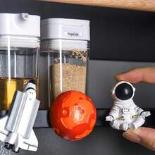 1/9pcs Space Fridge Magnet Set - 3D Resin Solar System Magnets , 9 Planets, Earth, Astronaut, Moon, Mars, Spaceship - Suitable For Fridge, Cabinets, Office Whiteboards, Children's Room Decor And Gifts For Birthday And Christmas - Multicolor - View 7