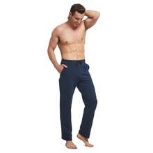 Baleaf Men's Sweatpants Casual Lounge Cotton Pajama Yoga Pants Open Bottom Straight Leg Male Sweat Pants With Pockets{"Size_name":"XX-Large","Color_name":"A-NavyBlue"} - 海軍藍 - 查看 5
