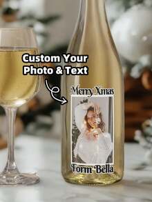 1-12 nhãn dán chai rượu vang tùy chỉnh - Thích hợp cho đám cưới, tiệc cô dâu, cặp đôi mới cưới, các sự kiện đặc biệt và tiệc lễ hội, nhãn dán chữ cá nhân hóa chống thấm nước, nhãn rượu sâm panh cho phù dâu, phù dâu. - trắng - Xem 2