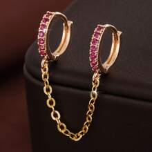 1 Set Luxury Chain Tassel Copper & Earrings & Eardrops, Gift For Date