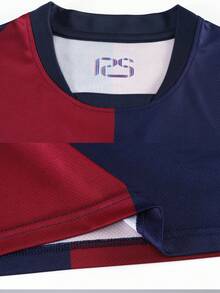 2pcs Personalized Football Jersey, Barcelona 2526 Football Jersey, Men's Personalized Football Jersey, Men's Sports Suit, Sports Suit, Men's Running Suit, Summer Men's Suit, Men's T-Shirt Suit, Football Jersey, Personalized Football Jersey, Football Jersey With Number Printing, Suitable For Daily Wear, Football, Badminton, Basketball, Cycling