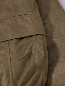 Brown Fur Collar Jacket For Older Girls, Autumn/Winter