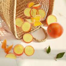20PCS Artificial Fake Green Lemon & Slices Blocks Decoration Faux Fruit Slice Set *** Model Limes Theme Party Table Centerpiece Wedding Ornament Vase Fillers - trái cam - Xem 5