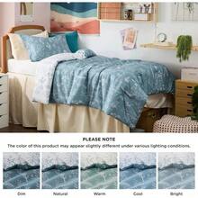 Queen Comforter Set - Sage Green Bed Set, 3 Pieces Cute Floral Bedding, 1 Soft Reversible Botanical Flowers Comforter And 2 Pillow Shams KF - B - 查看 7