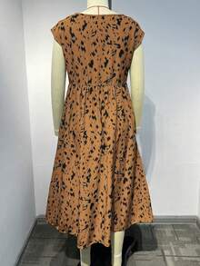 Spring And Summer Ladies Holiday Casual Random Print Long Dress