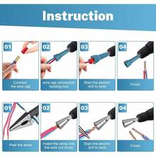 Herramienta  de alambre para taladro, tuerca de alambre  de alambre Herramienta de pelacables con de portabrocas de 14 pulgadas Herramientas de desmontaje rpido, conector de - Verde-3 piezas - Ver 4