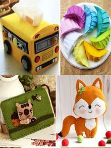 40pcs Multi-Size Felt Fabric Patches - Colorful Polyester Craft Felt Stickers, Suitable For DIY Fabric, Party Decoration And Handicraft Projects, DIY Crafts | Colorful Felt Patches | Polyester Felt - Multicolor - View 8