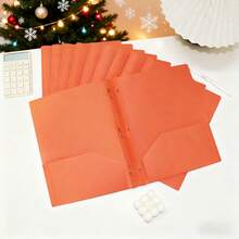 10 Peças/Pacote Pasta Tipo D Americana de PP para Escritório, Clipe em Forma de Girino, Bolsa de Documento de Bolso Duplo