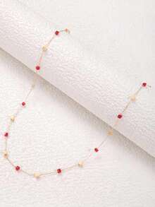 Collar decorativo cuadrado Imoli - Rojo - Ver 2