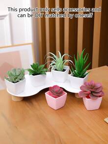 6pcs Artificial Plastic Succulent Plants DIY Decor, Suitable For Home, Hotel, Yard, Garden And Other Occasions, Green Plant DIY Succulent Decoration - Multicolor - View 10
