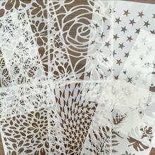 8 Stücke strukturierte Sprühschablonen mit Aussparungen, geeignet für DIY Wanddekoration, Türrahmen dekorative Malvorlagen, Wand- und Möbelbemalung, wiederverwendbare dekorative Malkunstutensilien