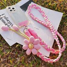 Ins kreative Blumen-Hängeseil lange Umhängetasche, kann multifunktional farblich kontrastierenden Outdoor-Kamera-Tragegurt robust tragen