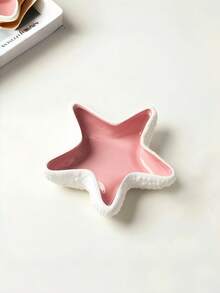 1pc Multifunctional Ceramic Starfish Desktop Decor, Starfish Ashtray, Home Living Room Bedroom Tabletop Ornament