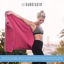 Canotagio Toalla de Microfibra Deportiva para Ejercicio y Viaje. Toalla Ultra Absorbente y Secado Rápido de Micro Fibra. Ligera y Portátil. para el Natación, Gym, Playa y más. (50cm x 100cm, Rosa) - rosa - Ver 3