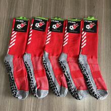 Kit 5 Pairs Of High-Quality, Non-Slip Cotton Soccer Socks With High Tops - todo rojo - Ver 1