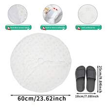 1pc White Faux Fur Christmas Tree Skirt, Soft & Comfortable, Easy To Install, White Tree Skirt For Christmas Tree Decor, Scene Decor, Room Decor, Bedroom Decor, Home Decor, Holiday Party Decor, Christmas Decor, Autumn Decor - Multicolor - View 18