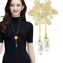 1pc Oval Pendant Necklace, Vintage Exaggerated Fashion Necklace Jewelry, Suitable For Women And Men, Casual Wear