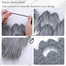 4 Pcs Long Fake Beards Wizard Beard Dwarf Gnome Beard Costume Accessories Dress Up for Party Cosplay Supplies - como en la foto - Ver 4