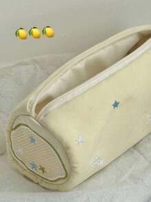 1个鱼形面粉袋铅笔盒和1个面包狗蛋糕铅笔盒，可爱化妆包，学生返校文具袋，大容量收纳袋，铅笔盒，铅笔袋，房间装饰，万圣节装饰，秋季装饰，圣诞节和万圣节装饰品