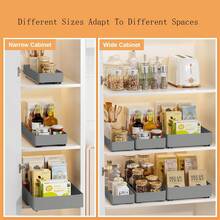 Organizer per mobili estraibili, cassetti estraibili per mobili da cucina, spazio di archiviazione e organizzazione sotto i ripiani, cassetti estraibili per mobili da cucina, bagno, S Dimensioni: 13,5 L x 40 P x 5 A cm