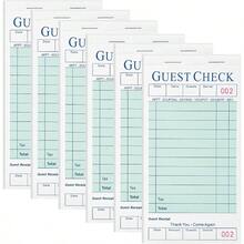 6 Pack Server Books Server Note Pads Guest Check Books For Servers Waitress Notepads For Restaurants 300 Orders Total - 淺綠色12線 - 查看 1