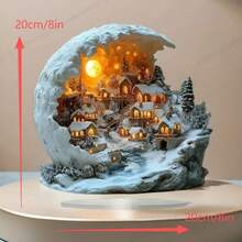 حامل عرض أكريليك بتصميم بوهيمي على شكل هلال القمر - مناسب لديكور المنزل والمكتب، هدية عيد الميلاد المثالية