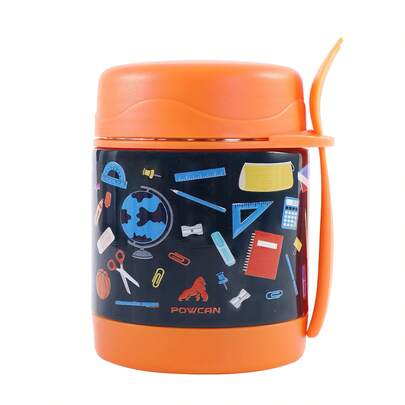 300ml/10oz Termo de acero inoxidable aislado al vacío, adecuado para contener alimentos calientes y fríos, se puede usar como fiambrera térmica, fiambrera de boca ancha de acero inoxidable con cuchara, mantiene la comida caliente hasta 10 horas, mantiene la comida fría hasta 16 horas, diseño a prueba de fugas, adecuado para la escuela, la oficina, los viajes, la cocina, también se puede usar como regalo de Navidad