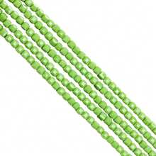 1 String 4/6mm Square Semi Finished Bead String Glass Crystal Spacer Loose Beads For DIY Jewelry Making - 果綠色 - 查看 3