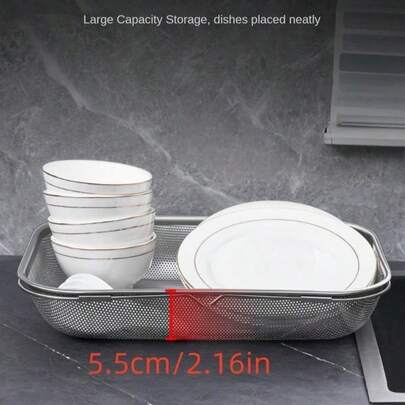 Rastrelliera telescopica in acciaio inossidabile per asciugare i piatti, colino per lavandino, cestello di drenaggio in plastica, accessori da cucina per una massima efficienza con stili accoglienti per l'autunno e l'inverno, utensili da cucina igienici per il lavello