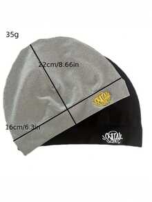 Gorro de punto con bordado de la marca Synaworld, gorro de calavera popular de estilo urbano y hip hop, gorro de punto vintage