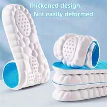 EVA运动鞋垫 - 加厚、柔软、透气，带后跟支撑 | 吸汗防臭，适合跑步、篮球和休闲穿着 - 藍色 - 查看 5