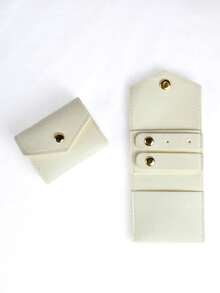 1pc Mini Travel Jewelry Storage Roll Bag, 1.4mm Ultra-Fine Fiber Foldable Compact Jewelry Organizer Pouch, Suitable For Daily Use And Travel, Perfect For Earrings, Rings, Necklaces, Bracelets