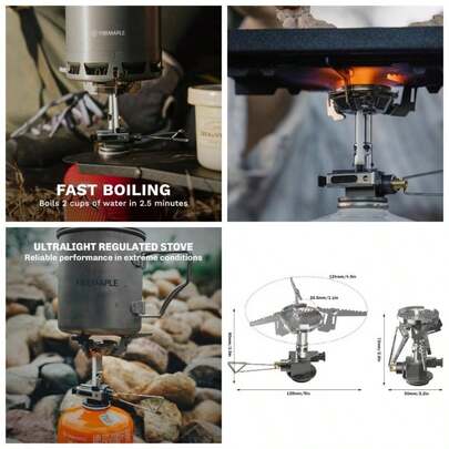 Backpacking And Camping Stove Series Outdoor Propane Camp Cooking Gear Portable PotJet Hiking, Trekking, Fishing, Hunting Trips And Emergency Use Gree