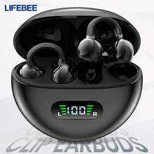 Auriculares inalámbricos LIFEBEE de oreja abierta 5.4, auriculares inalámbricos tipo clip, pantalla LED de batería, control táctil, auriculares deportivos inalámbricos para correr, diseño de oreja abierta - Unitalla - Ver 11