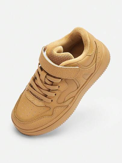 Balabala 2025春秋新款儿童白色帆布鞋，男女童款，羊毛内衬